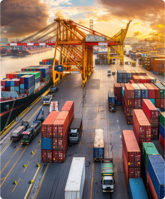 Caminhão em operação logística